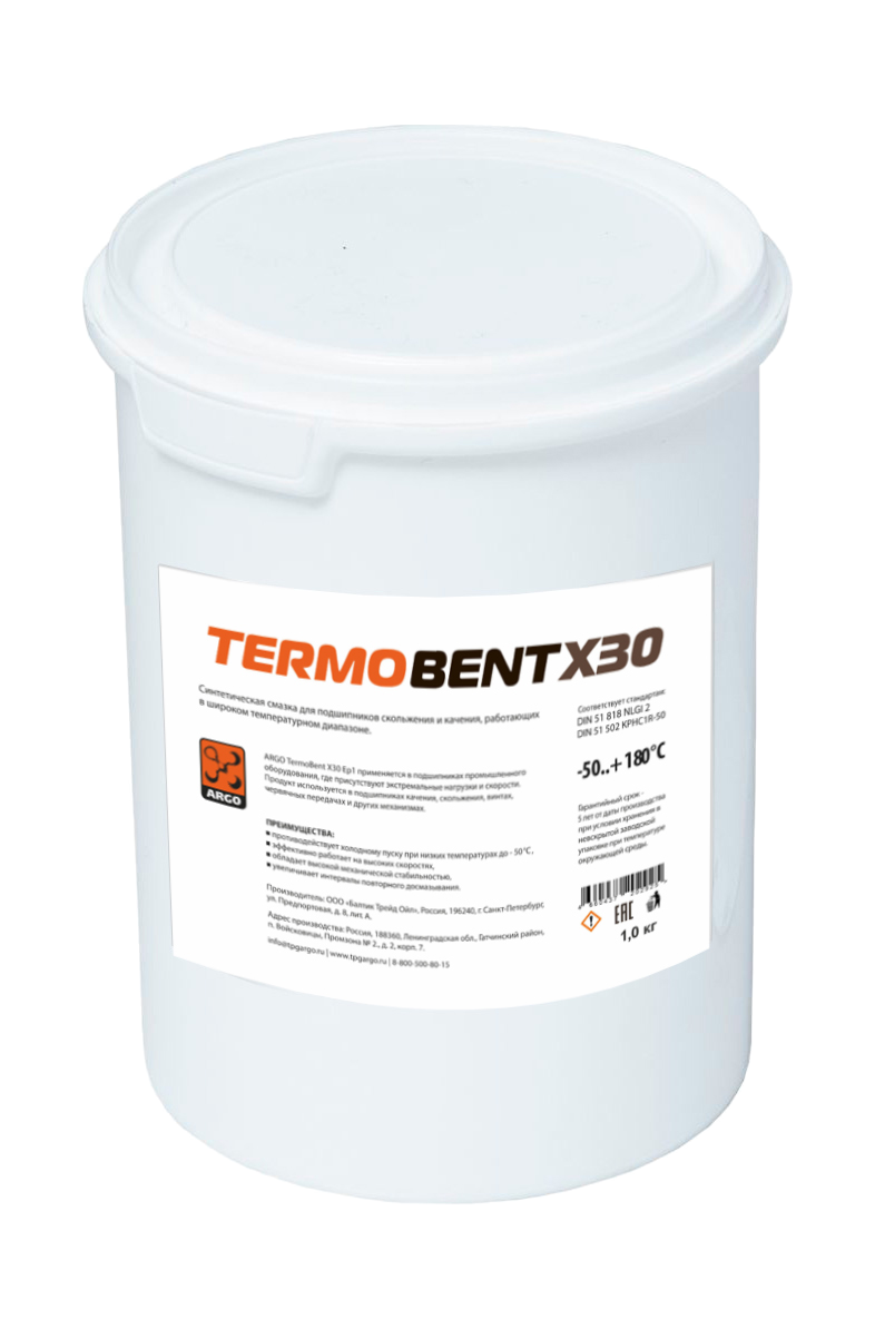 Смазка TermoBent X30 EP1 ведро 1,0 кг. (ТермоБент Икс30)